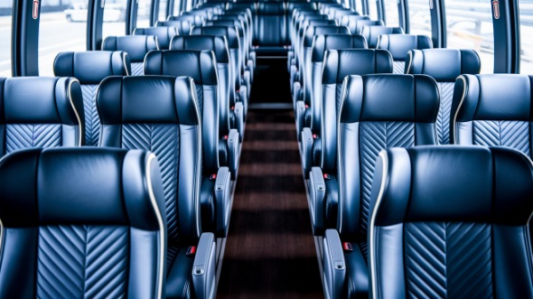 54 passenger charter bus inside eden prairie