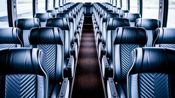 56 passenger charter bus inside eden prairie